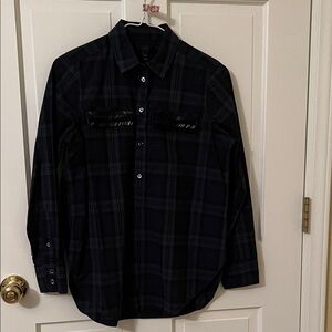 J Crew Women’s Blackwatch Plaid Shirt 4P